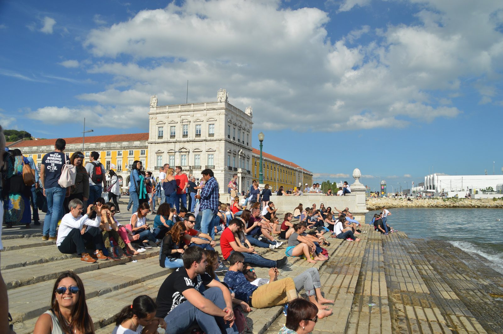 The steps at Cais das Colunas, Lisbon
